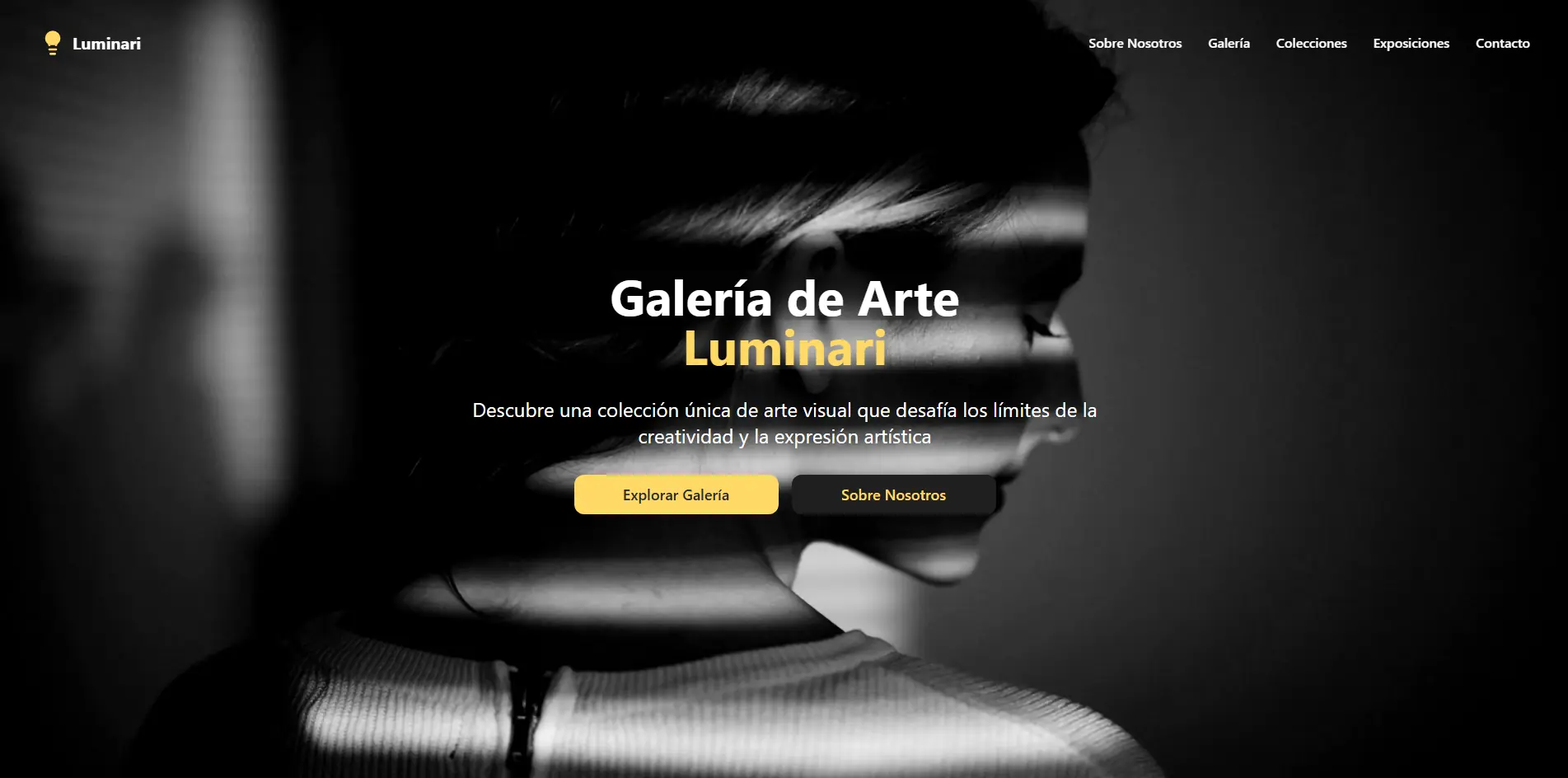 Luminari - Landing page sobre una Galería de Arte